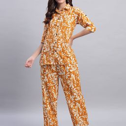 ROSEMELON Floral Printed Three-Quarter Sleeves Shirt With Trousers-picture-37