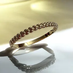 DressBerry Gold-Plated Stainless Steel Anti Tarnish Bangle-Style Bracelet-image-1