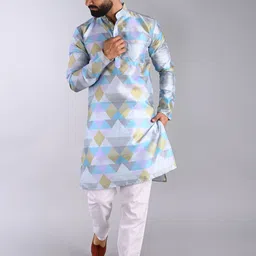 FUBAR Men Geometric Kurta-picture-52