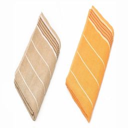 RRC Brown & Yellow 2 Pieces Striped 500 GSM Cotton Towel Set-picture-12
