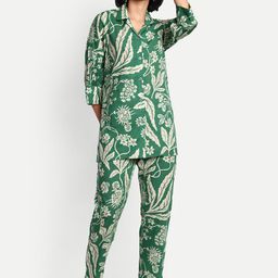 GAB Women Floral Printed Pure Cotton Shirt With Trousers Co-Ords-picture-52