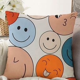 IVAZA Maroon & Cream-Coloured Abstract Square Cushion Covers-23