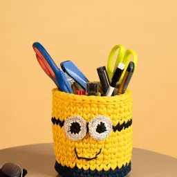 prettykrafts Yellow Set of 1 Water Resistant Desk Organiser Organisers-9