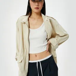Koton Women Longline Bomber Jacket image 1