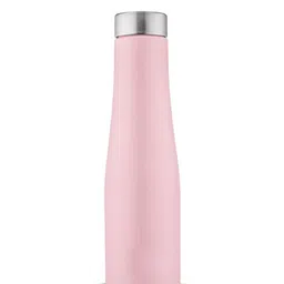 Classic Essentials Sanjeev Kapoor Pink & Grey Stainless Steel Solid Water Bottle 1L-picture-2