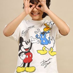 Kids Ville Boys Mickey & Friends Printed Oversize Pure Cotton Short Sleeve T-Shirt-image-56