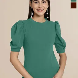 Tromko Puff Sleeve Top-image-77
