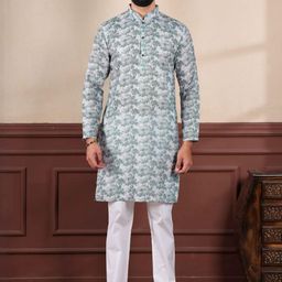 PulseIQ Men Multi Linen Kurta Sets-picture-57
