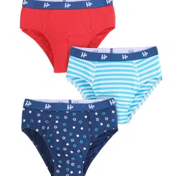 Honeyhap Boys Pack Of 3 Printed Cotton High-Rise Basic Briefs14126339-image-12