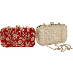 Rapid Costore 2 Pieces Embellished Box Clutches-image-30