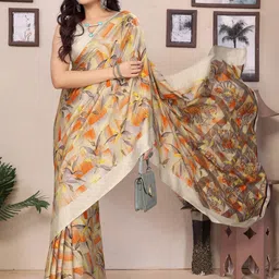 KALINI Floral Silk Blend Saree-image-57