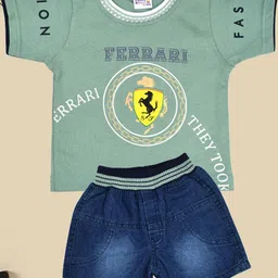 SHAKTI CREATION Unisex Green Clothing Set-55