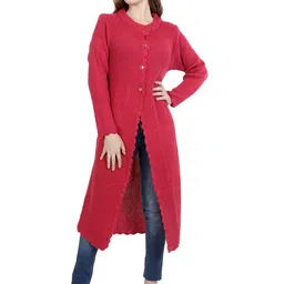 HAUTEMODA Women Woollen Longline Cardigan-image-57