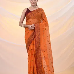 Arhi Woven Design Zari Pure Cotton Taant Saree-56
