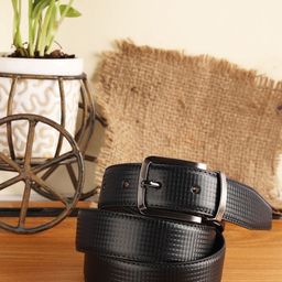 SAZARA Men Textured Leather Reversible Belt-image-60