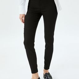 Koton Women Slim Fit Mid-Rise Trousers-image-32
