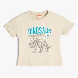 Koton Boys Typography Printed Round Neck Cotton T-shirt-picture-55