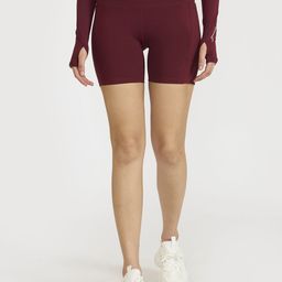 Hunnit Women Slim Fit High-Rise Training or Gym Sports Shorts with Antimicrobial Technology-9
