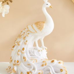 Home Centre White & Gold-Toned Ceramic Figurine Showpiece-image-73