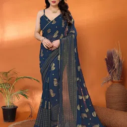 ROOP SUNDARI SAREES Ethnic Motifs Gotta Patti Pure Georgette Saree-image-13