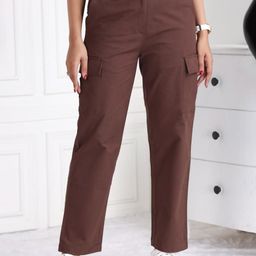 Mlada Women Original Low-Rise Pleated Cargos Trousers-image-25