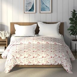 Nautica Red & White Floral AC Room 120 GSM Double Bed Comforter-image-63
