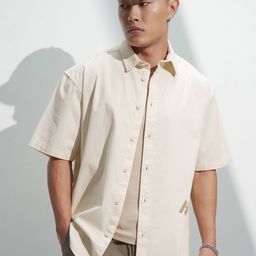 HIGHLANDER Men Comfort Cutaway Collar Oversized Cotton Shirt-picture-27