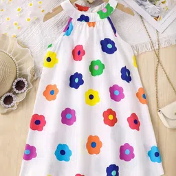 INCLUD Girls Floral Print Halter Neck A-Line Dress-picture-37