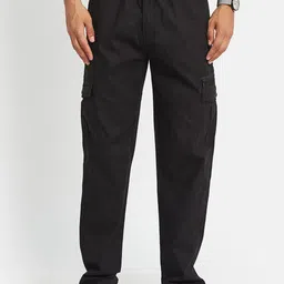 Octave Men Solid Cargos Trousers-image-17