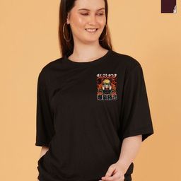 Kasendra Women Pack of 2 Naruto Graphic Printed Round Neck Relaxed Fit T-shirts-picture-35