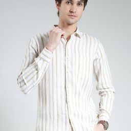 Monte Carlo Striped Linen Casual Shirt-image-31