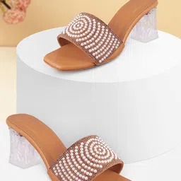 HUNYZA FOOTWEAR Women Party Block Mules-picture-38
