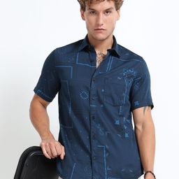 MARTIN SMITH Men Comfort Printed Casual Shirt-image-8