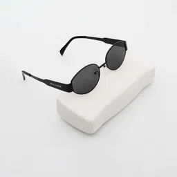 PELLE LUXUR Unisex Round Sunglasses with UV Protected Lens PL25GS11-44