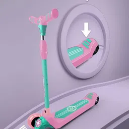 StarAndDaisy Kick Scooter With LED Wheels & Music, Foldable & Adjustable Handle Height image 4