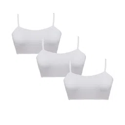 BRAAFEE Girls Pack of 3 Cotton Non-Padded Seamless Full Coverage Sports Bra for Teenagers-51