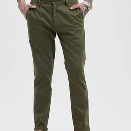 Snitch Men Smart Slim Fit Mid-Rise Formal Trousers-image-18