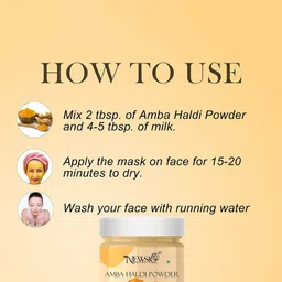 Newsio Set Of 4 Pure & Natural Amba Haldi Powder For Skin - 100 g Each image 4
