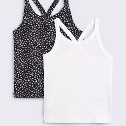 Hopscotch Girls Pack of 2 Floral Printed Tank Tops-picture-16