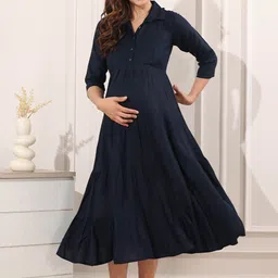 EASY MOM Fit & Flare Midi Dress-image-90