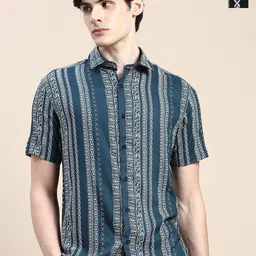 TIGER SNAKE Pack Of 2 Geometric Printed Comfort Fit Casual Shirts-image-17