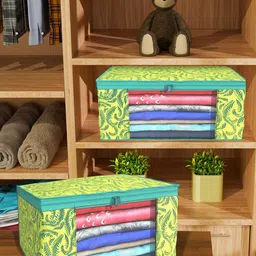 Kuber Industries Green Set of 4 Regular Drawer Organiser Organisers image 2