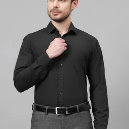 SWAZ Men New Slim Fit Solid Spread Collar Formal Shirt-image-75
