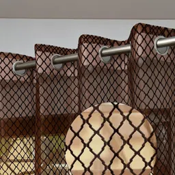 IVAZA Single Polyester Sheer Window Curtain-image-54