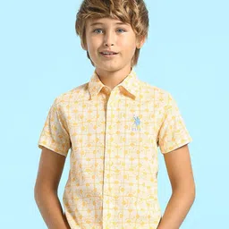 u.s. polo assn. kids U.S. Polo Assn. Boys Classic Printed Regular Fit Casual Shirt-picture-5