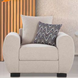 casacraft from pepperfry Florence Fabric 1 Seater Sofa in Beige Colour-picture-25