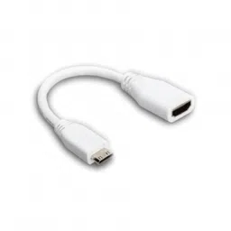 Raspberry Pi Official Mini HDMI C/M to Standard HDMI A/F Cable 10CM White image 1