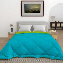 tundwal's Green & Blue Geometric Heavy Winter Double Bed Comforter-image-96