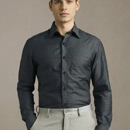 Louis Philippe Geometric Printed Pure Cotton Formal Shirt-picture-43