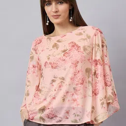 Orchid Blues Floral Bell Sleeve Top-picture-5